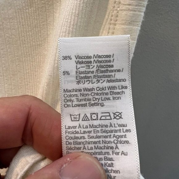 Madewell $48 Variegated Rib Drop Top Lighthouse Size M NJ129 - Picture 6 of 7